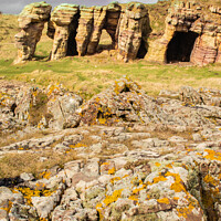 Buy canvas prints of Calpie Caves, Crail, Fife (2) by Ken Hunter