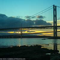 Buy canvas prints of Spanning the River Forth at Sunset by Ken Hunter