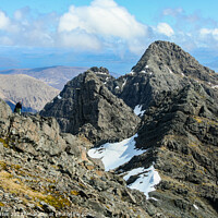 Buy canvas prints of Climbing on the Skye Cuillin Ridge  by Ken Hunter