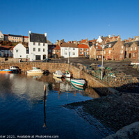 Buy canvas prints of Crail Harbour in Sunshine by Ken Hunter