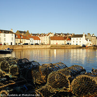 Buy canvas prints of Lobster Creels at St. Monans Harbour by Ken Hunter