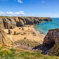 Buy canvas prints of Flimston Bay - A View from the West Side by Paddy Art