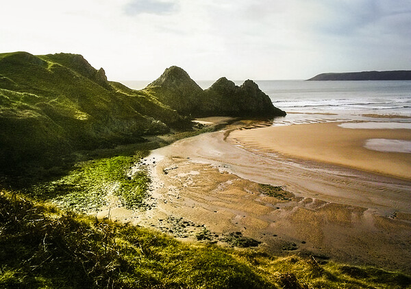 Three Cliffs Bay - Gower Picture Board by Paddy Art