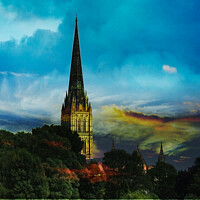 Buy canvas prints of Salisbury Cathedral Standing Tall by Paddy Art