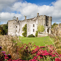 Buy canvas prints of Picton Castle - Through the Flower Bed  by Paddy Art