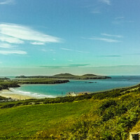Buy canvas prints of Whitesands Bay and Ramsey Island from Carn Llidi by Paddy Art