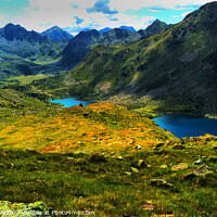 Buy canvas prints of Two of the Lacs de Tristaina in Andorra by James Brooks