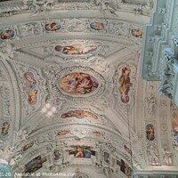 Buy canvas prints of The Ceiling of the Basilica at Mariazell by James Brooks
