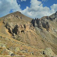 Buy canvas prints of Mercantour mountain ridge by James Brooks