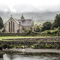 Buy canvas prints of Beddgelert church, Snowdonia National Park, Wales by Stephen Munn