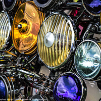 Buy canvas prints of Close up Vespa scooter Lights by Stephen Munn