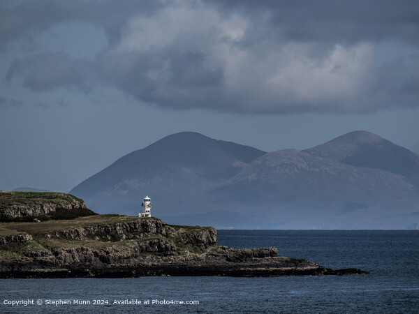 Lighthouse Isle of Eigg Picture Board by Stephen Munn