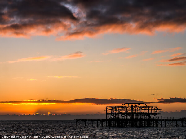 Brighton Pier Dawn  Picture Board by Stephen Munn