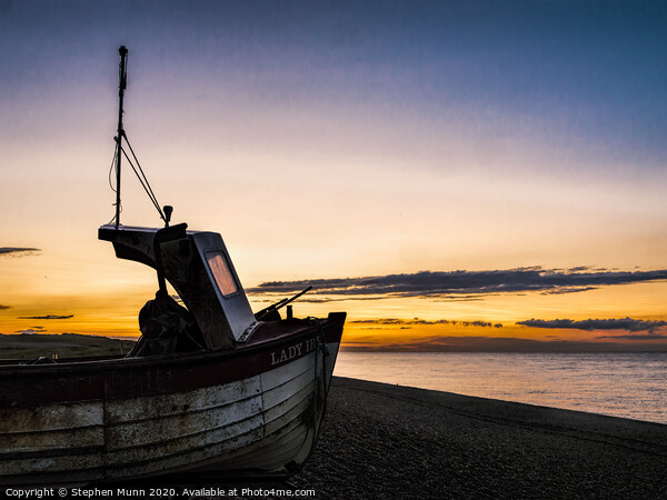 Weybourne Beach at sunset, North Norfolk Coast Picture Board by Stephen Munn