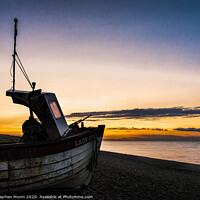 Buy canvas prints of Weybourne Beach at sunset, North Norfolk Coast by Stephen Munn