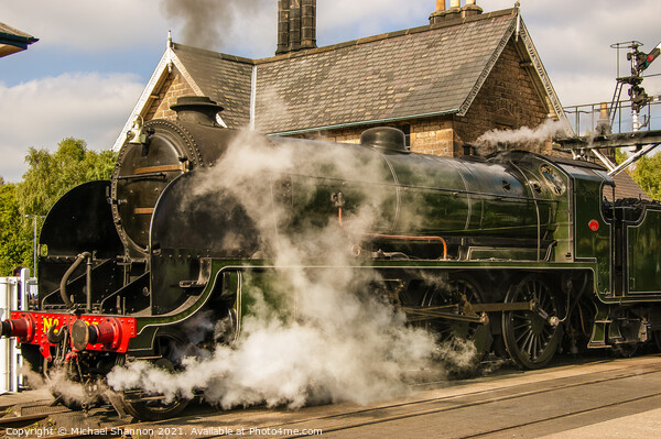 Steam Train leaving Grosmont Station Picture Board by Michael Shannon