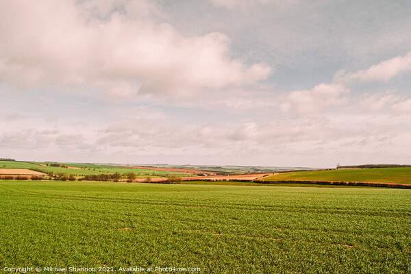 The Yorkshire Wolds near the village of Kirby Grin Picture Board by Michael Shannon