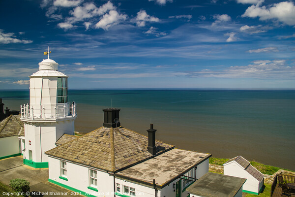 Looking out to sea from the Whitby lighthouse Picture Board by Michael Shannon