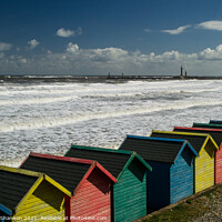 Buy canvas prints of Whitby, Beach Huts by Michael Shannon