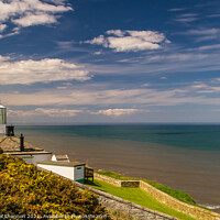 Buy canvas prints of View out to sea from Whitby Lighthouse by Michael Shannon