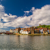 Buy canvas prints of Whitby - swing bridge and quayside by Michael Shannon