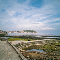 Buy canvas prints of Scarborough South Bay at Low Tide by Michael Shannon