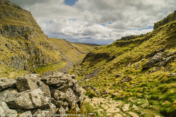Watlowes Dry Valley close to Malham Cove Picture Board by Michael Shannon