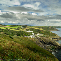 Buy canvas prints of View of the Cornish Coastline around the village o by Michael Shannon