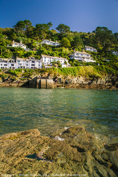 Cornwall, Polperro cliffside houses Picture Board by Michael Shannon