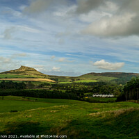 Buy canvas prints of A distant view of Roseberry Topping - The Yorkshir by Michael Shannon