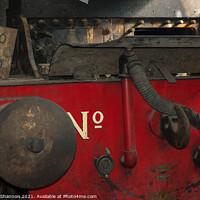 Buy canvas prints of Close up of an old steam engine by Michael Shannon