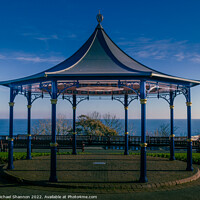 Buy canvas prints of The bandstand in the seaside town of Filey by Michael Shannon