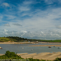 Buy canvas prints of The River Camel estuary in Cornwall at low tide. by Michael Shannon