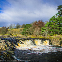 Buy canvas prints of Low Force waterfall on the River Tees in Teesdale by Michael Shannon
