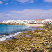 Buy canvas prints of Low tide, Playa Blanca Beach, Lanzarote by Michael Shannon
