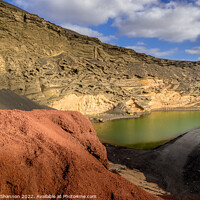 Buy canvas prints of Volcanic cliffs surrounding the Green Lagoon near  by Michael Shannon