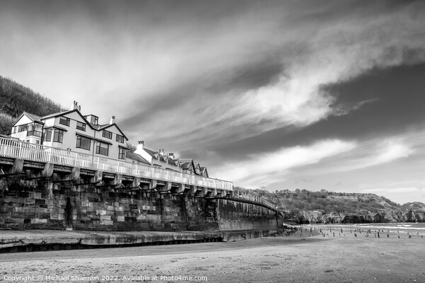 Seafront at Sandsend near Whitby, North Yorkshire  Picture Board by Michael Shannon