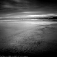 Buy canvas prints of Filey beach, early morning abstract by Michael Shannon