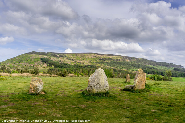 Stone Circle at Lordstones Country Park Picture Board by Michael Shannon