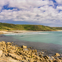 Buy canvas prints of Whitesand Bay and Sennen Cove in Cornwall by Michael Shannon