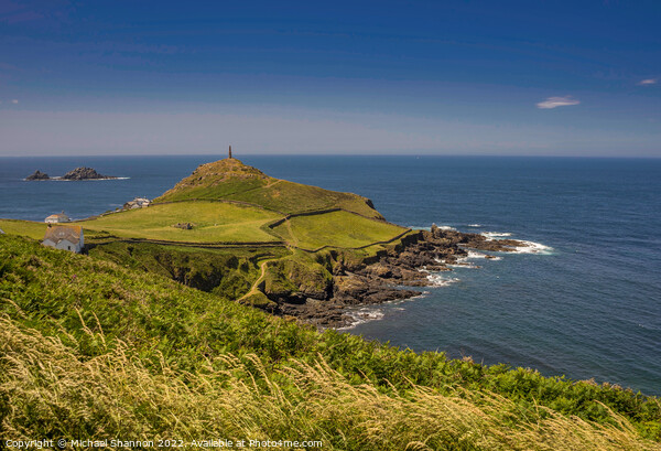 View of Cape Cornwall, approaching from the north Picture Board by Michael Shannon