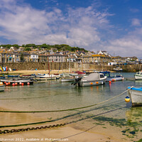 Buy canvas prints of Boats in Mousehole harbour, Cornwall by Michael Shannon