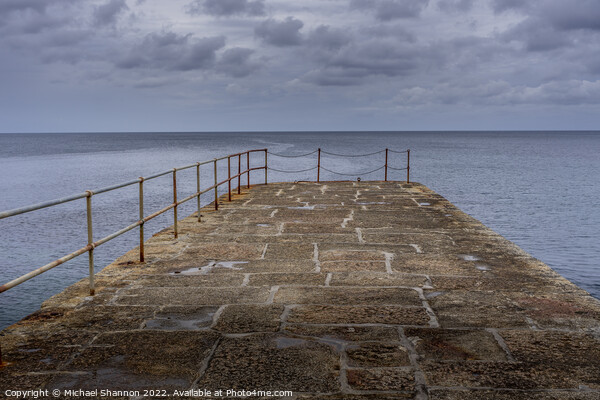 Looking out to sea from the stone pier at Porthlev Picture Board by Michael Shannon