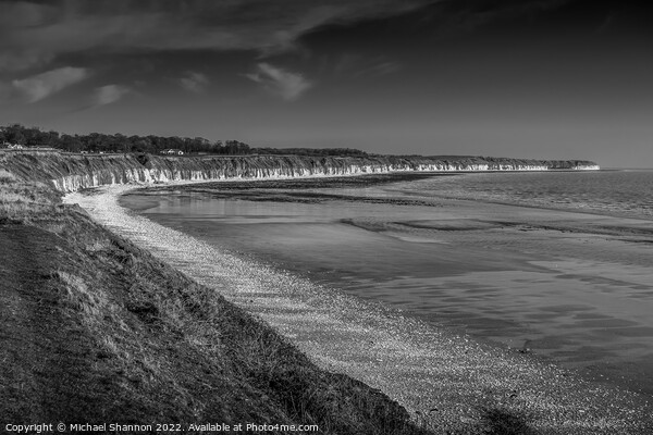 Clifftop view of North Beach, Bridlington (Black a Picture Board by Michael Shannon