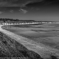 Buy canvas prints of Clifftop view of North Beach, Bridlington (Black a by Michael Shannon