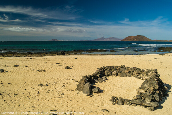 Looking out to sea from one of Corralejo's beaches Picture Board by Michael Shannon