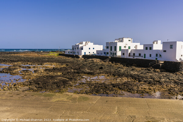 Beachfront houses, Orzola, Northern Lanzarote. Picture Board by Michael Shannon