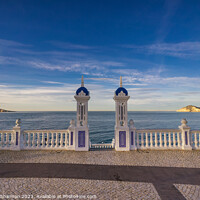 Buy canvas prints of View out to sea from the Balcon de Mediterraneo, B by Michael Shannon