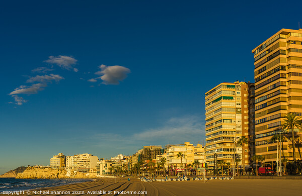 Benidorm Levante Beach - Early Morning just after  Picture Board by Michael Shannon