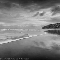 Buy canvas prints of Speeton Sands, Filey Bay, Overcast Day by Michael Shannon